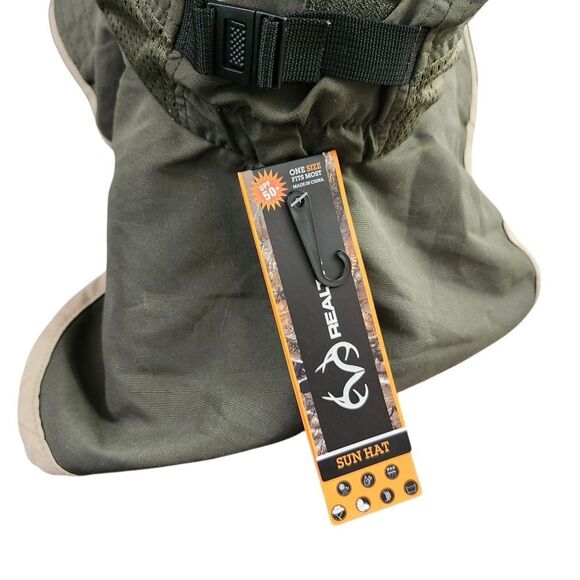 Realtree Khaki/Green UPF 50+ Sunhat Quick Drying NWT OSFM - Picture 7 of 11